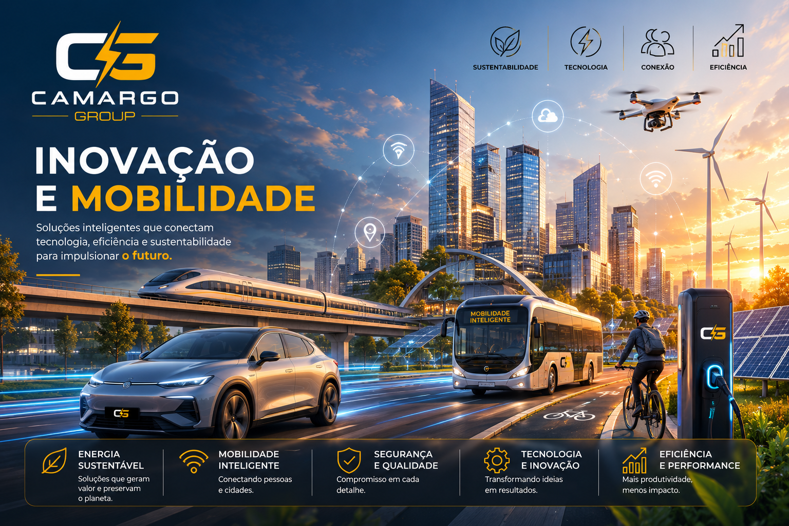 Solução de energia sustentável